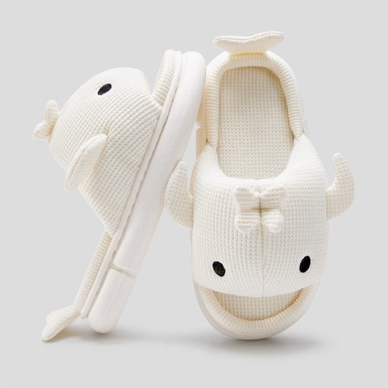 Cute Linen Shark Slippers For Indoor Home Shoes shoes fashion novaa