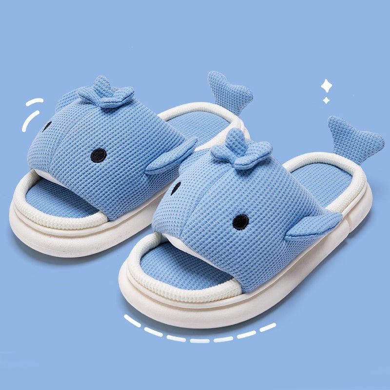 Cute Linen Shark Slippers For Indoor Home Shoes shoes fashion novaa