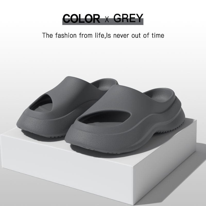 Garden Clogs Shoes Thick Heel Slippers Fashion Slip-on Indoor And Outdoor Slippers Women Men shoes fashion novaa Distant mountain grey 36to37
