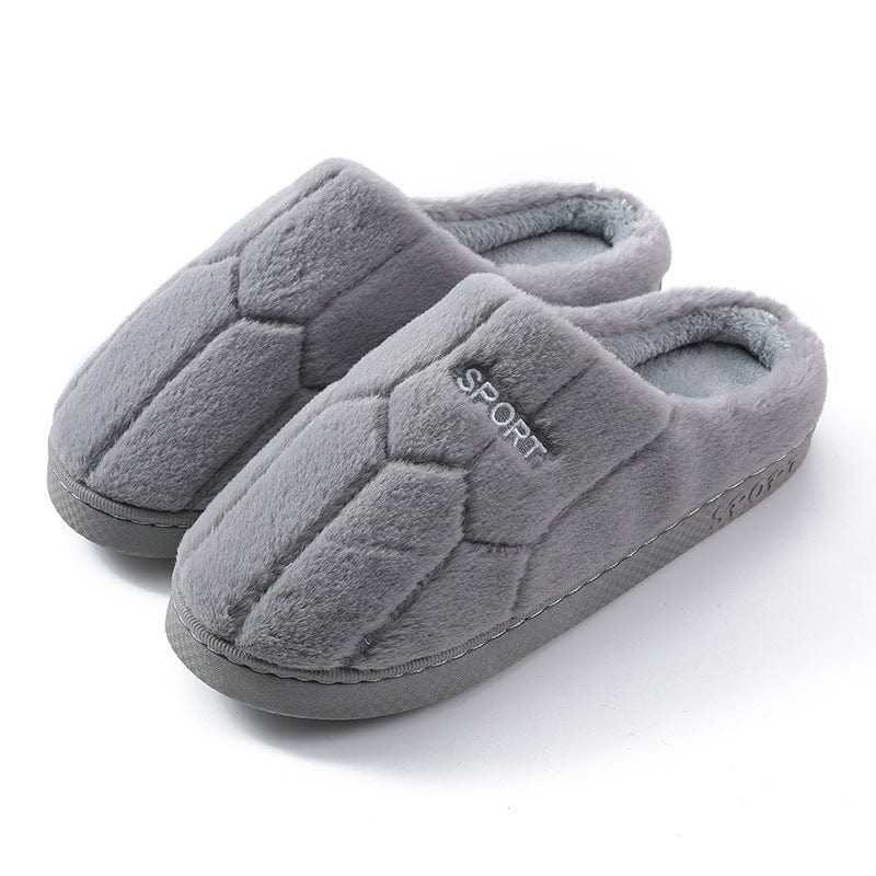 Unisex Slippers Cozy Plush House Slippers Warm Winter Slippers Indoor shoes fashion novaa Grey 40to41