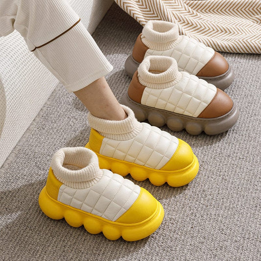 Heel Indoor Warmth Outdoor Snow Boots Lovers Thick Soled Cotton Shoes Mens Autumn And Winter shoes fashion novaa
