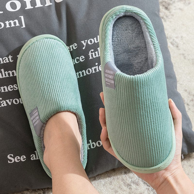 Indoor Corduroy Shoes Warm Plush Home Slipper Anti Slip Floor Bedroom Shoes Autumn Winter shoes fashion novaa