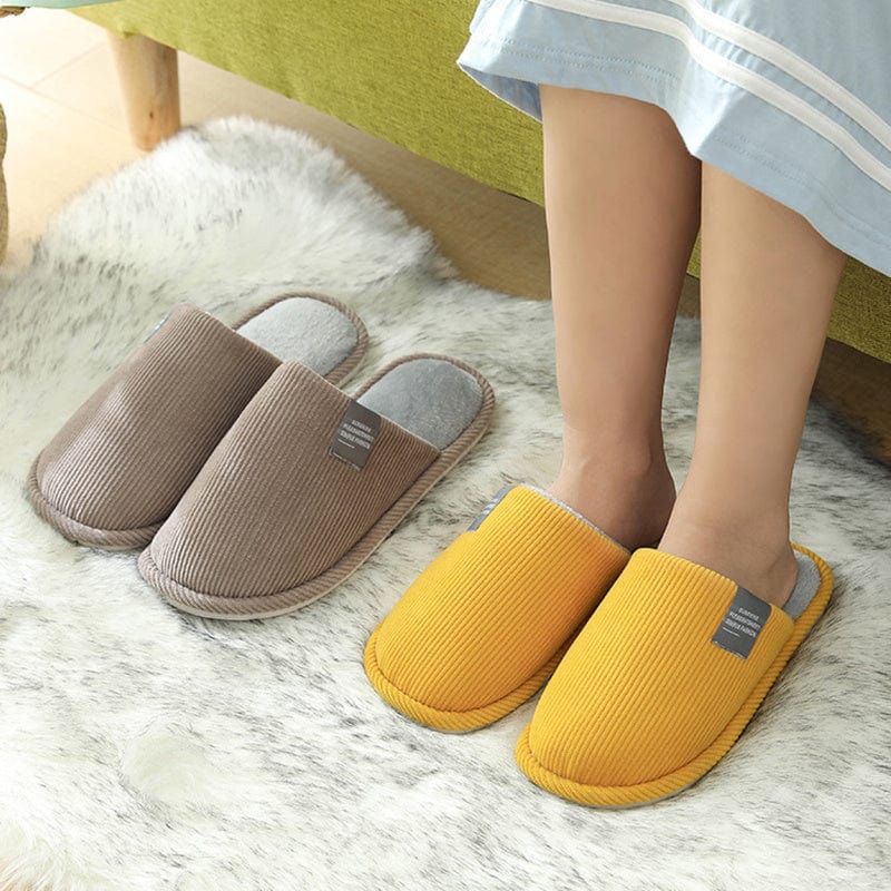 Indoor Corduroy Shoes Warm Plush Home Slipper Anti Slip Floor Bedroom Shoes Autumn Winter shoes fashion novaa