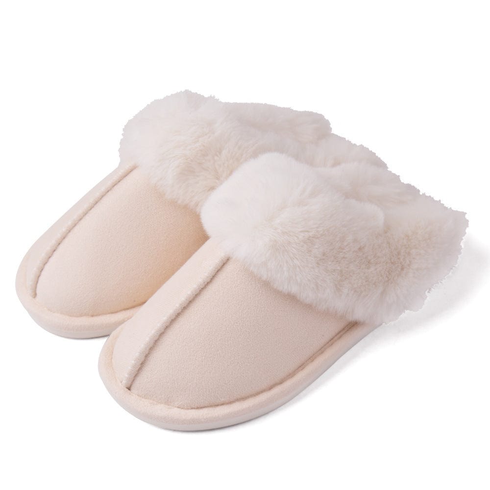 Fur Furry Slippers Women Winter Warm Plush House Shoes shoes fashion novaa Off white 36to37