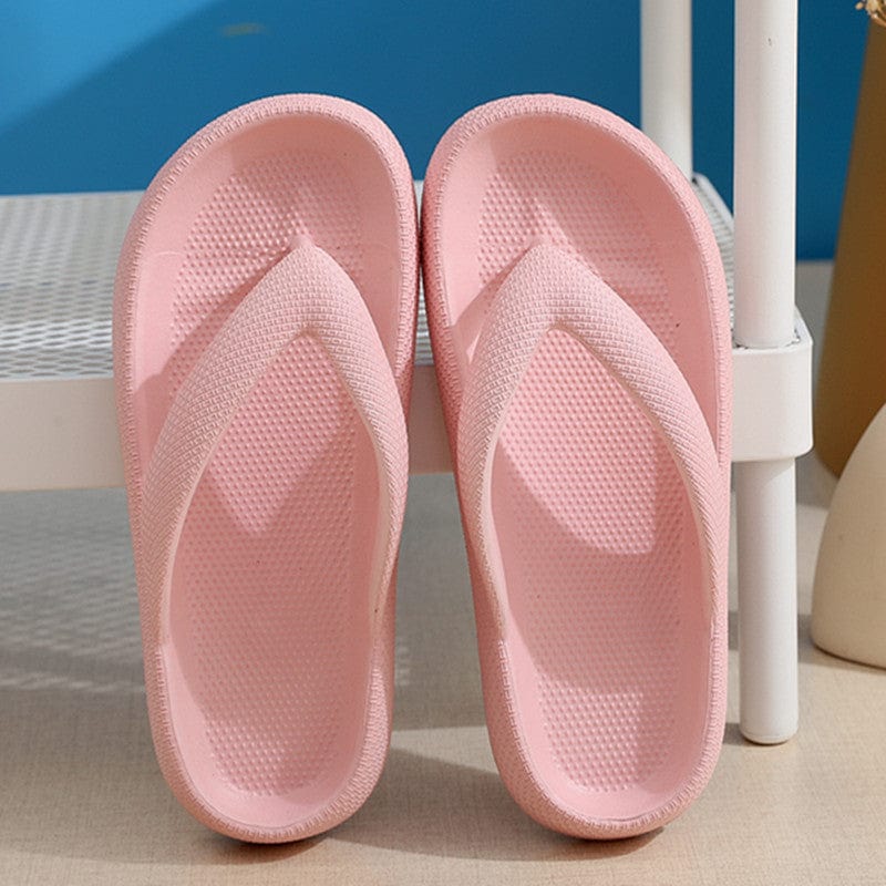 Clip Toe Shoes Eva Non-Slip Slippers Soft Sole Flip Flops Women Thick Bottom Bathroom Slides Summer shoes fashion novaa Pink 36and37