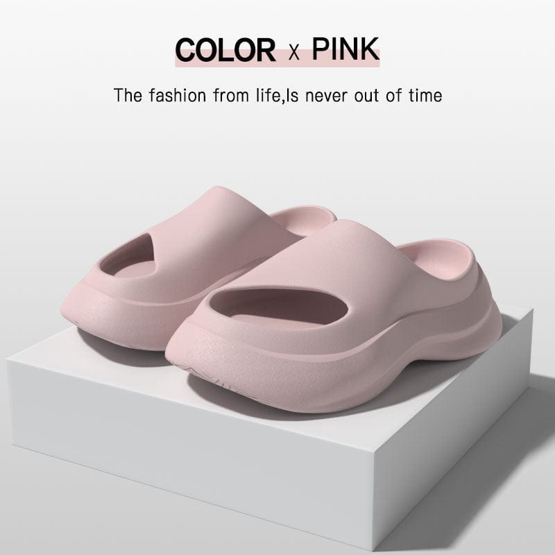 Garden Clogs Shoes Thick Heel Slippers Fashion Slip-on Indoor And Outdoor Slippers Women Men shoes fashion novaa Pink 36to37