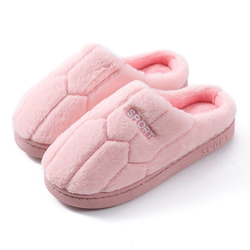 Unisex Slippers Cozy Plush House Slippers Warm Winter Slippers Indoor shoes fashion novaa Pink 36to37