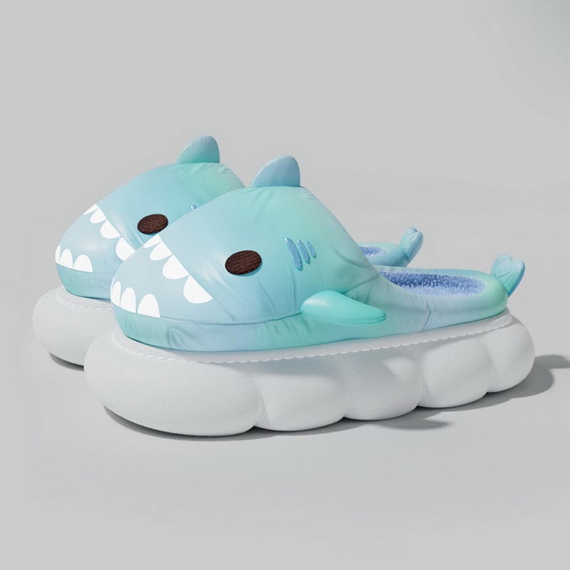 Shark Indoor And Outdoor Non-slip Thick Bottom Cotton Slippers For Women shoes fashion novaa