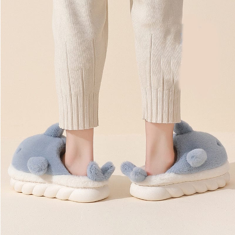 Shark Slippers Soft Sole Furry Shoes Home Bedroom Slippers Women shoes fashion novaa