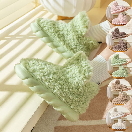 Winter Package Heeled Waterproof Home Indoor And Outdoor Wear Cute High Helper Cotton Slippers shoes fashion novaa