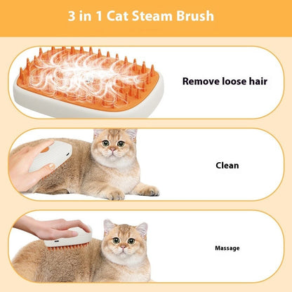 USB Rechargeable Pets Steam Brush Spray Massage Comb Pet Grooming Tools Cat Steam Comb Pet Products Trending Products Vismera