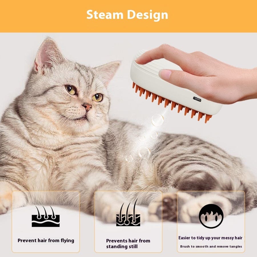 USB Rechargeable Pets Steam Brush Spray Massage Comb Pet Grooming Tools Cat Steam Comb Pet Products Trending Products Vismera