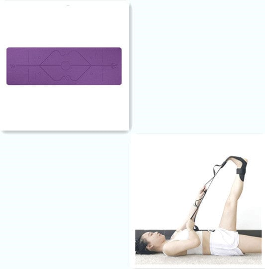 Non Slip TPE Yoga Mat Position Line Beginner Trending Products fashion novaa 1set