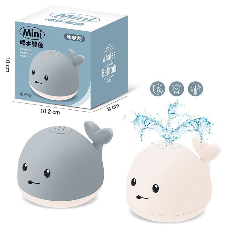 Baby Cute Cartoon Whale Floating Spraying Water Bath Toys With Light Music LED Light Baby Toys Trending Products fashion novaa