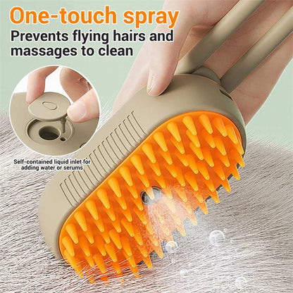 Cat Steam Brush Steamy Dog Brush 3 In 1 Electric Spray Cat Hair Brushes For Massage Pet Grooming Comb Hair Removal Combs Pet Products Trending Products Vismera