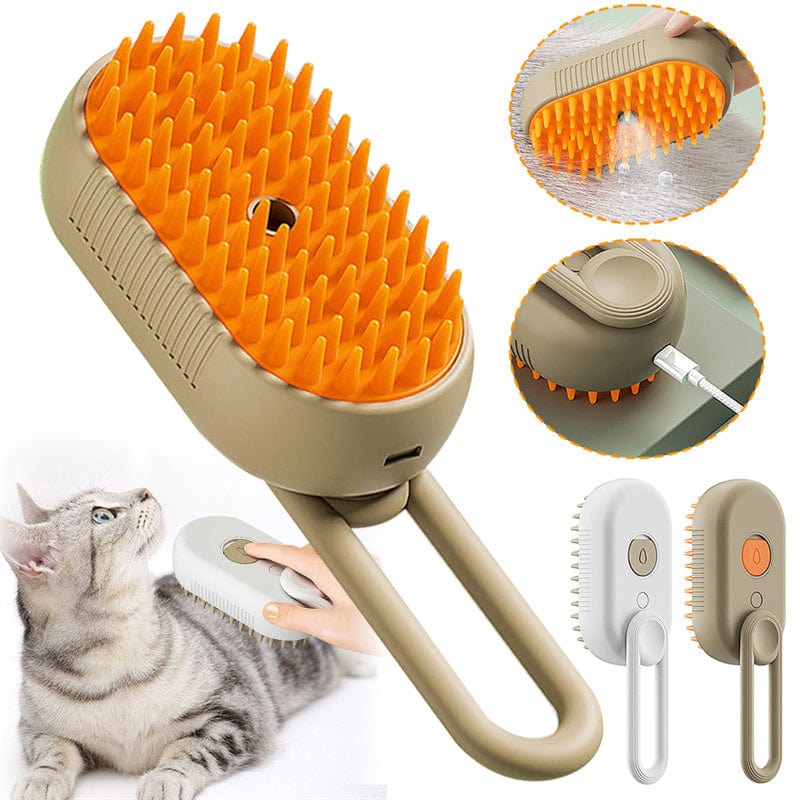 Cat Steam Brush Steamy Dog Brush 3 In 1 Electric Spray Cat Hair Brushes For Massage Pet Grooming Comb Hair Removal Combs Pet Products Trending Products Vismera