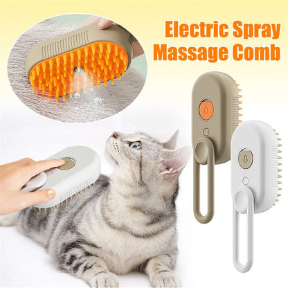 Cat Steam Brush Steamy Dog Brush 3 In 1 Electric Spray Cat Hair Brushes For Massage Pet Grooming Comb Hair Removal Combs Pet Products Trending Products Vismera