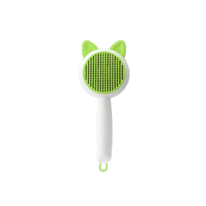 Pet Dog Brush Cat Comb Self Cleaning Pet Hair Remover Brush For Dogs Cats Grooming Tools Pets Dematting Comb Dogs Accessories Pet Products Trending Products Vismera Greenish White Bag Packaging