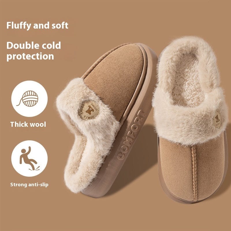 New Plush Slippers For Women Men Winter Warm Home Slipper Indoor Thick-soled Fleece Shoes Trending Products fashion novaa