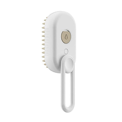 Cat Steam Brush Steamy Dog Brush 3 In 1 Electric Spray Cat Hair Brushes For Massage Pet Grooming Comb Hair Removal Combs Pet Products Trending Products Vismera Porcelain White USB