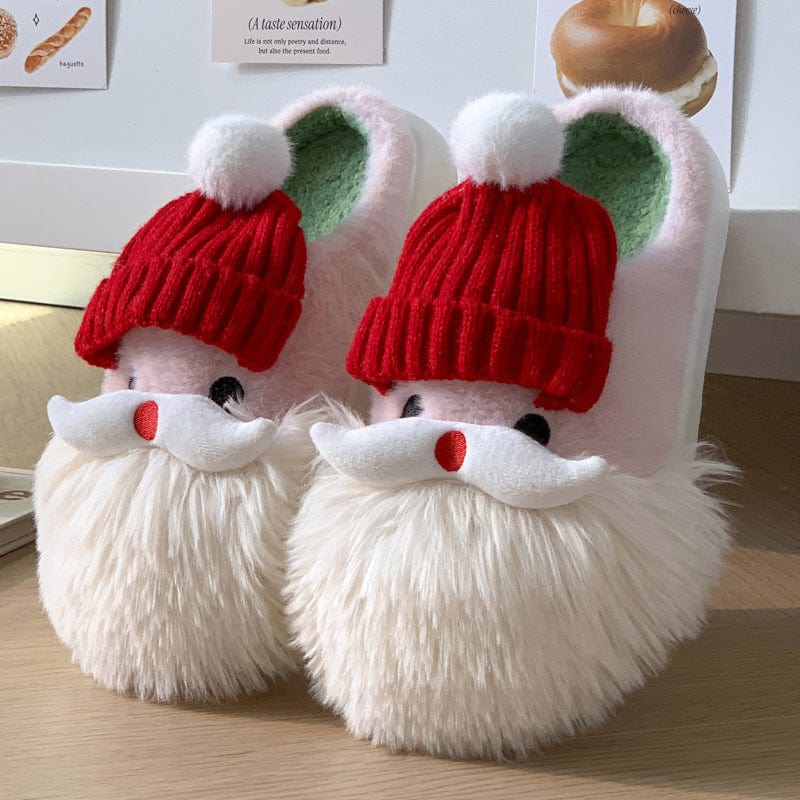 Cute Christmas Santa Claus Home Slippers Winter Warm Indoor Non-slip Floor Plush Shoes For Women Trending Products fashion novaa Santa Claus 36to37