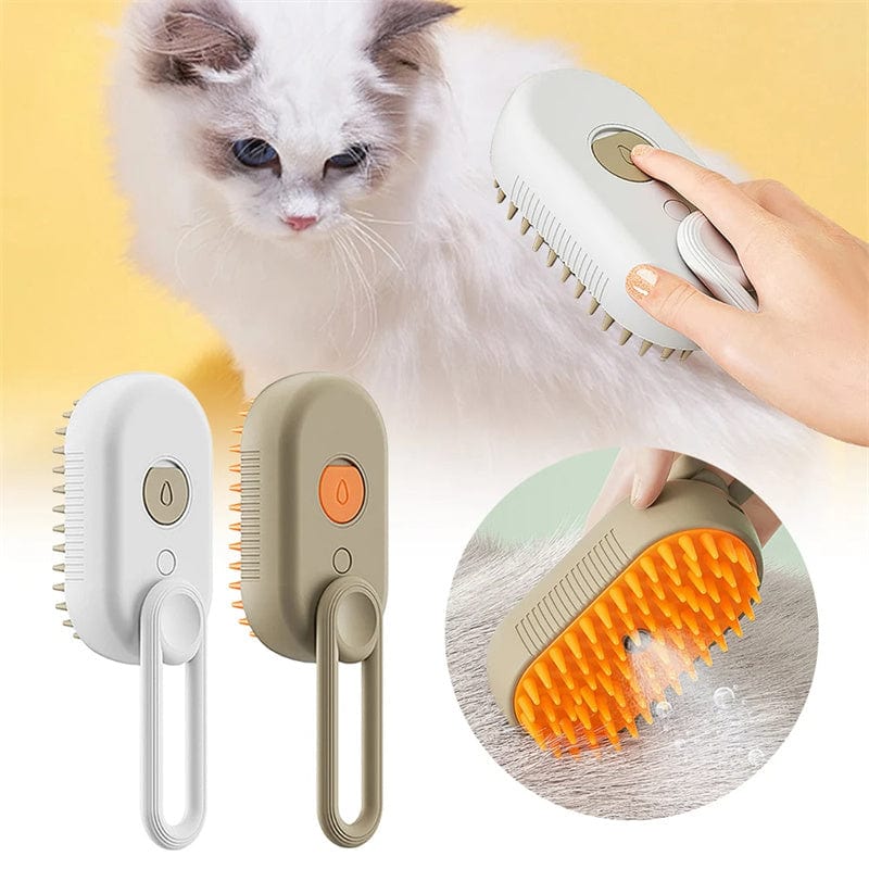 Cat Steam Brush Steamy Dog Brush 3 In 1 Electric Spray Cat Hair Brushes For Massage Pet Grooming Comb Hair Removal Combs Pet Products Trending Products Vismera Set USB