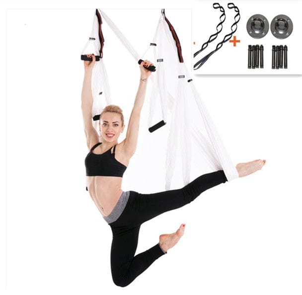 fashion novaa Trending Products White with Hangers straps Anti Gravity Yoga Hammock